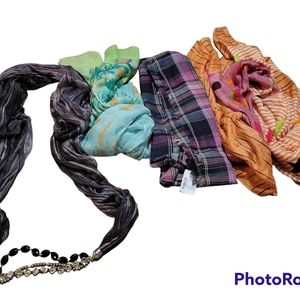 Lot of 4 scarves. Womens different lengths.